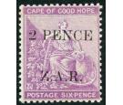 SG3. 1899 '2 PENCE'on 6d Mauve. Choice superb fresh mint...