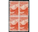 SG317b. 1903 5/- Vermilion. Superb fresh mint block of 4...