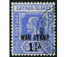 SG55. 1917 1 1/2d on 2 1/2d Deep blue. Superb fine used...