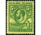 SG124. 1929 5/- Green/yellow. Brilliant fresh U/M mint...