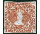 SG1 Variety. 1853 1d Red-brown. Superb mint with excellent colou