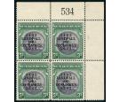 SG173b. 1942 3/- Slate-purple and myrtle-green. Stop after 'COLU