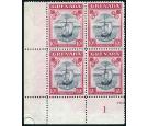 SG163c. 1943 10/- Slate-blue and bright carmine (narrow). U/M Pl