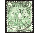 SG2. 1900 1d on 1/2d Green. Very fine used...