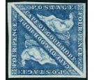 SG19a. 1864 4d Blue. Superb fresh mint pair...