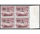 SG191e. 1957 5c on 45c Purple-brown. 'Surcharge Double'. Brillia