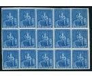 SG3. 1852 (1d.) Blue. Choice superb fresh mint block of 15...