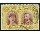 SG141ab. 1910 5d Purple-brown and ochre. Superb fine used...