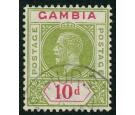 SG116x. 1921 10d Pale sage-green and carmine. 'Watermark Reverse