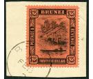SG48. 1910 $25 Black/red. Brilliant fine used on piece...