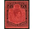 SG114. 1938 £1 Brown-purple and black/red. Superb U/M mint...