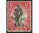 SG140. 1925 £1 Black and bright-carmine. Superb fine used...