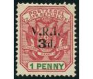 SG5. 1900 3d on 1d Rose-red and green. Very fine fresh mint...