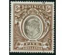 SG36. 1903 5/- Black and brown. Superb fine used...