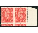 SG486 Variety. 1d Pale scarlet. 'Imperforate at base'. Superb fr