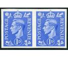 SG504b. 1951 1d Pale ultramarine. 'Imperforate Pair'. U/M mint..