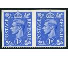 SG504c. 1951 1d Light Ultramarine. 'Imperforate Three Sides'. U/