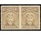 SG197a. 1917 1 1/2d Ochre. 'Horizonta Pair, Imperforate Between'