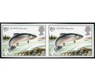 SG1207a. 1983 15 1/2p Salmon. 'Imperforate Pair'. Post Office fr