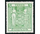 SG F164. 1931 £3 Green. Superb fresh perfectly centred mint...