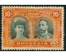 SG164. 1910 10/- Blue-green and orange. Very fine fresh mint...