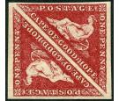 SG18. 1864 1d Deep carmine-red. Superb fresh mint pair...