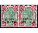 SG21c. 1903 1r Green and aniline carmine. 'SOMAL LAND' error. U/