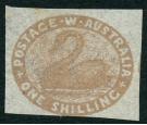 SG4c. 1855 1/- Pale brown. Very fine fresh unused...