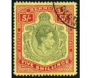 SG118bf. 1942 5/- Dull yellow-green and red/yelloe. 'Gash in chi