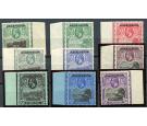 SG1-9. 1922 Set of 9. Brilliant fresh sheet marginal mint...