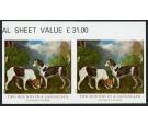 SG1533a. 1991 31p Dogs. 'Imperforate Pair'. Brilliant U/M mint..