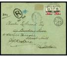 SG15. 1906 1pi on 2d Grey-green and carmine. Superb used pair...