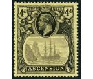 SG15b. 1924 4d Grey-black and black/yellow. 'Torn Flag'. Superb 