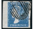 SG43a. 1859 2d Blue. Very fine used with beautiful colour...