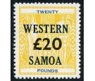 SG194 Variety. 1935 Â£20 Yellow. Brilliant fresh U/M mint...