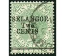 SG47. 1891 2c on 24c Green. Exceptionally fine used...