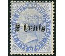 SG85b. 1887 2c on 5c Blue. 'Surcharge Double'. Superb mint with 