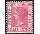 SG94a. 1894 3c on 32c Carmine-rose. 'Surcharge Omitted'. Choice