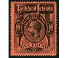 SG69. 1914 £1 Black/red. Superb fresh U/M mint...