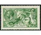 SG403, 1913 £1 Deep green. Brilliant fresh well centred mint...