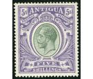 SG51. 1913 5/- Grey-green and violet. Very fine well centred min