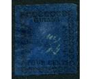 SG123. 1862 4c Black on blue. Very fine fresh mint...