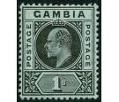 SG81a. 1909 1/- Black/green. 'Dented Frame'. Very fine mint...