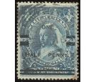 SG65. 1894 1/2d on 2 1/2d Blue. Brilliant fine used...