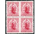 SG297. 1902 1d Carmine. Superb fresh well centred mint block of