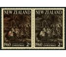 SG805a. 1960 2d Christmas. 'Red Omitted'. U/M mint in pair...