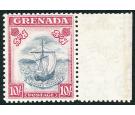 SG163c, 1943 10/- Slate-blue and bright carmine. Superb fresh U/