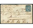 SG18. 1854 Cover bearing 4c Deep blue to Mahaicony...