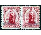 SG1. 1902 1d Carmine. Superb fine used pair...