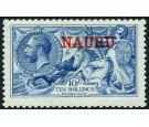 SG23d. 1916 10/- Deep bright blue. Superb fresh mint...